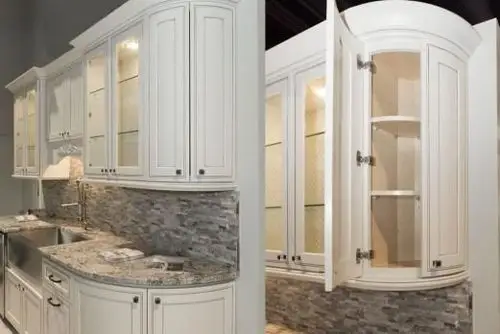 橱柜做成弧形边,不占空间还好看,有孩子的家庭都建议这样装!