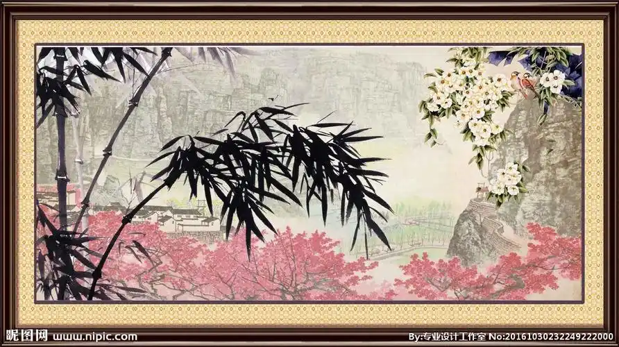 竹子花鸟图图片