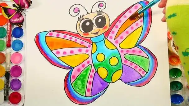 蝴蝶简笔画图片带颜色 蝴蝶简笔画图片带颜色彩色