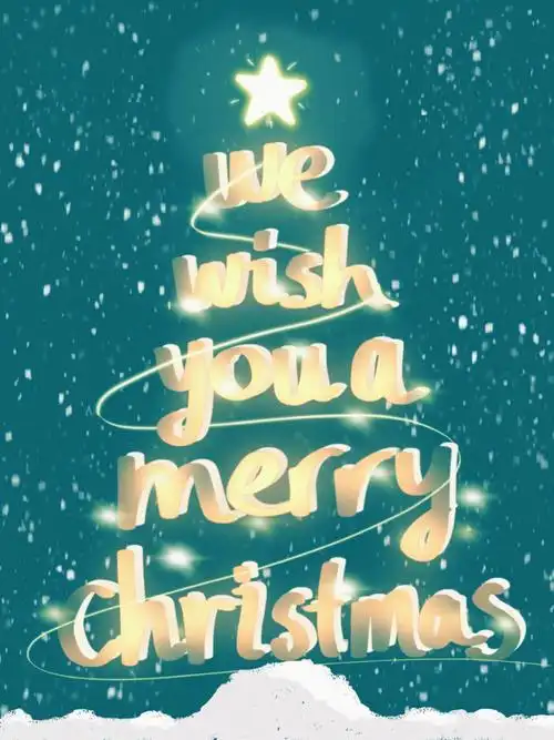 99首先先手写好文字"we wish you a merry christmas"在这里就要先