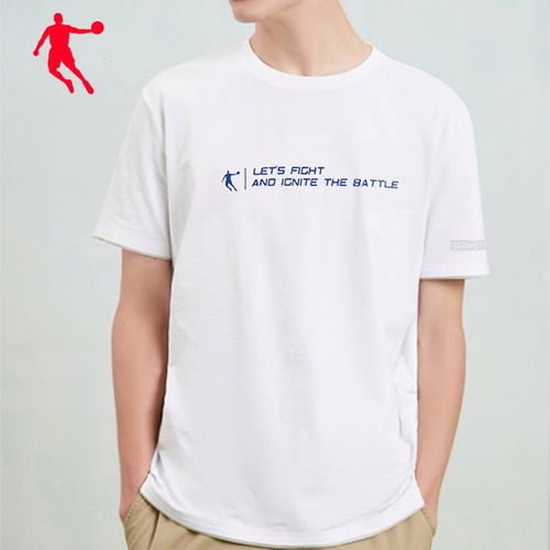 乔丹短袖男装夏季新款宽松休闲男士半袖上衣运动t恤