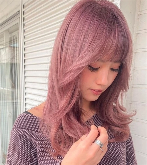 30 樱花粉紫系发色 显白减龄少女心爆棚