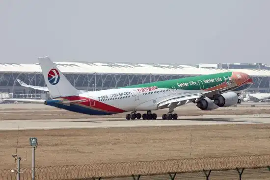 东航空客a340客机.