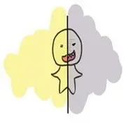 卡通双面人格头像 黑白双重人格霸气微信头像【点击鼠标右键下载】