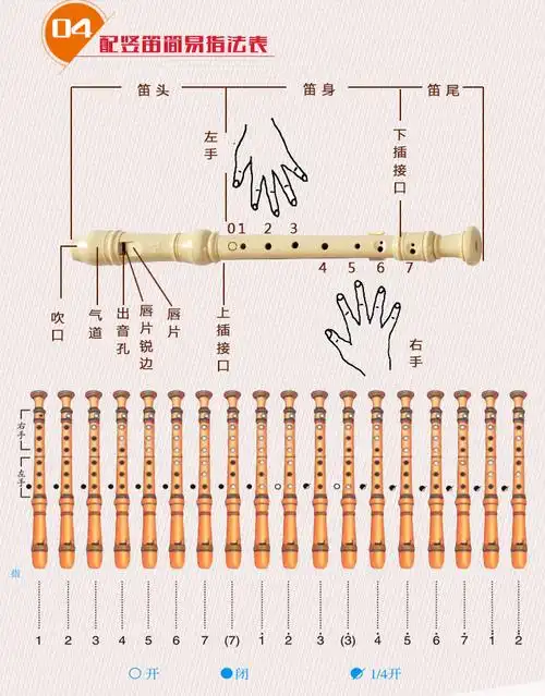 奇美qm8a-4g 小状元高音八孔竖笛