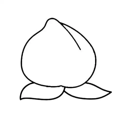 水蜜桃水果简笔画步骤图片大全二