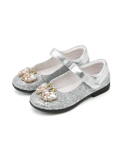 女童 甜美公主鞋银色