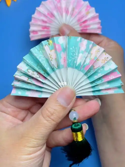 折纸扇子,好美,超级简单#手工  #折纸  #折纸教程
