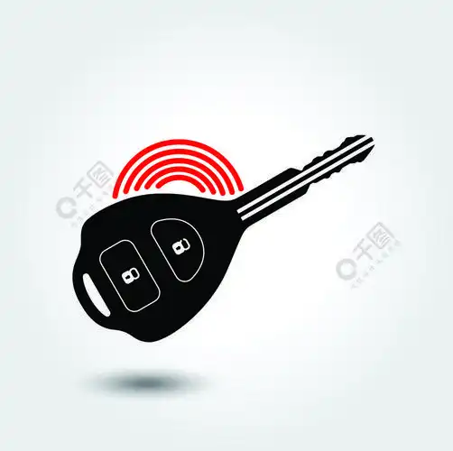 汽车遥控钥匙符号矢量图