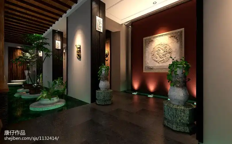 中式风格古玩店铺门厅装修效果图151-200m家装装修案例效果图