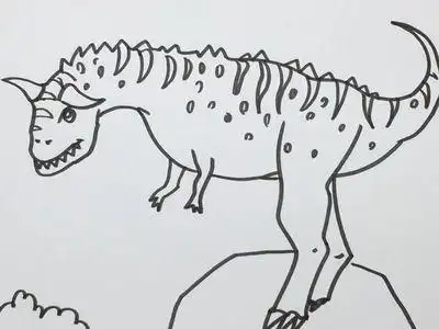 食肉牛龙儿童简笔画