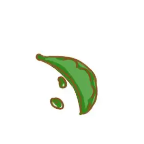 青色的豆角简笔画教程图片大全