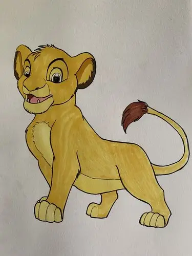 手绘 狮子王 小辛巴 步骤图|插画|插画习作|cecilia赫赫妈 - 原创作品