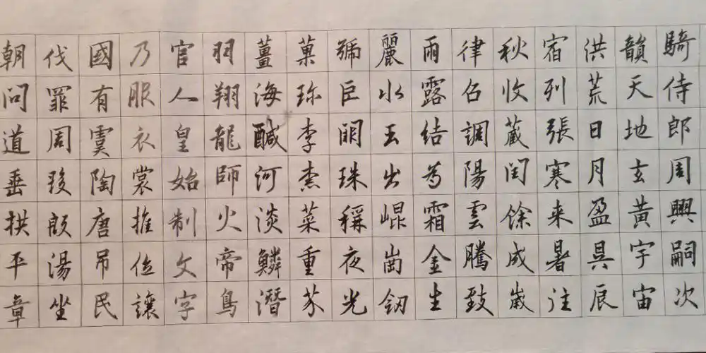 欧阳询行书千字文