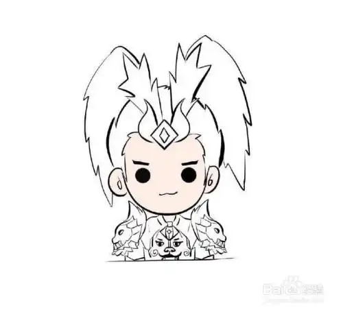 王者荣耀英雄吕布的简笔画怎么画