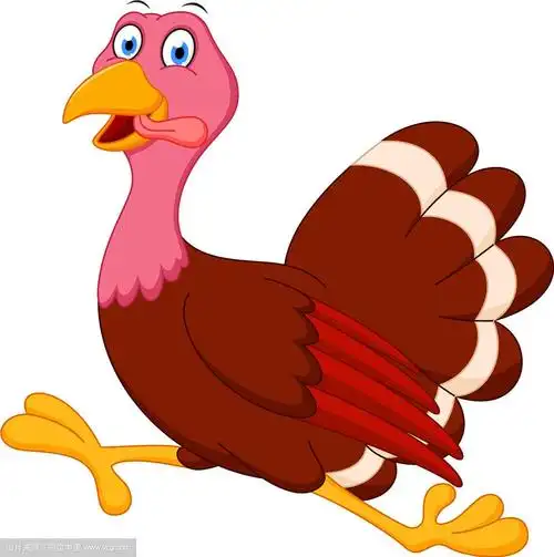 快乐火鸡卡通奔跑