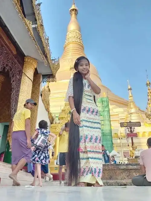 缅甸长发女maykoko及地长发图片72张2