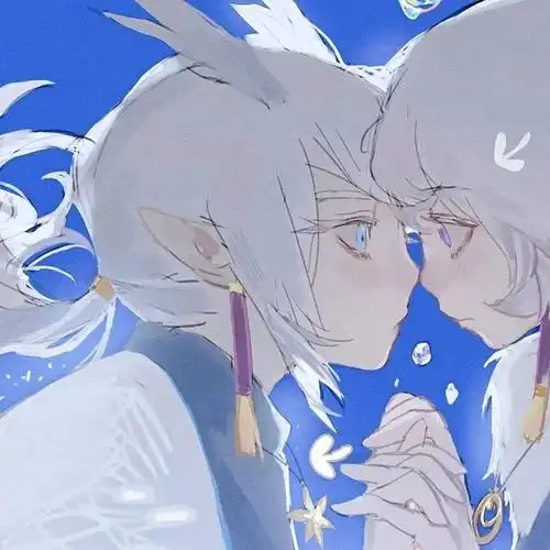 白鸟系列城没有鸟,霞谷终点没有蓝蝴蝶,我身边没有你_卡通动漫头像_我