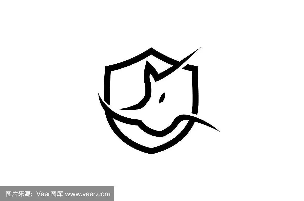 creative rhinoceros logo design symbol vector illustration