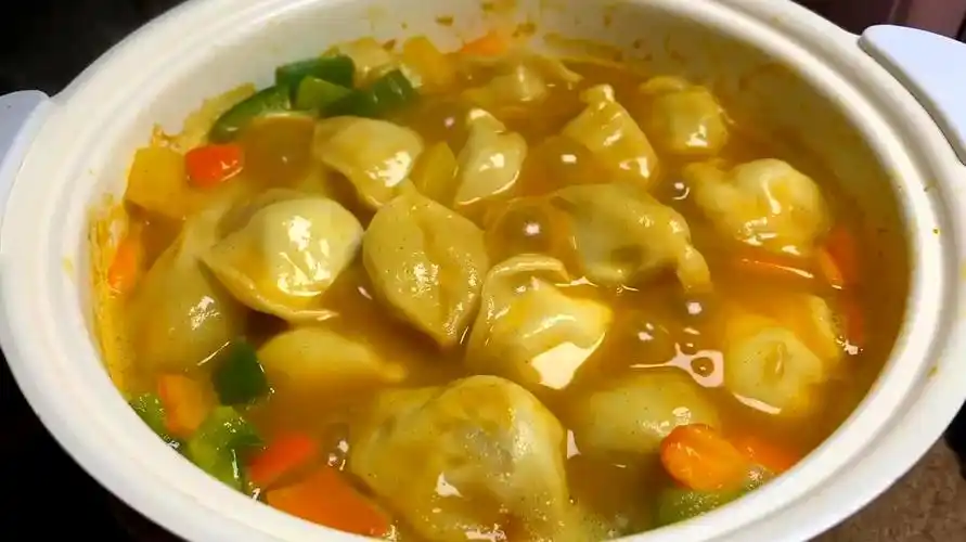 自制咖喱浓汤饺子,饺子也可以这样吃,你会做了吗