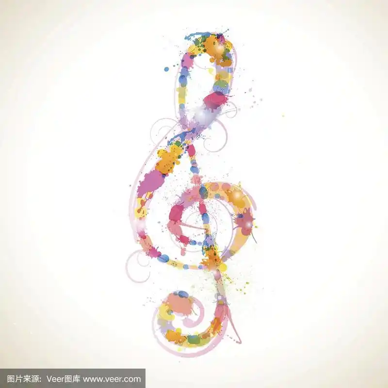 高音谱号,美术肖像,水彩画,噪声,管弦乐队