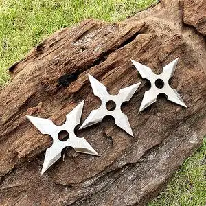 加厚款,火影忍者飞镖周边武器 成人防身暗器金属手里剑 - 送教学