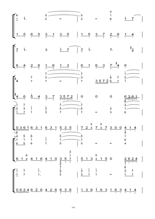 天空之城(演奏版)久石让(原版)钢琴双手简谱 钢琴谱