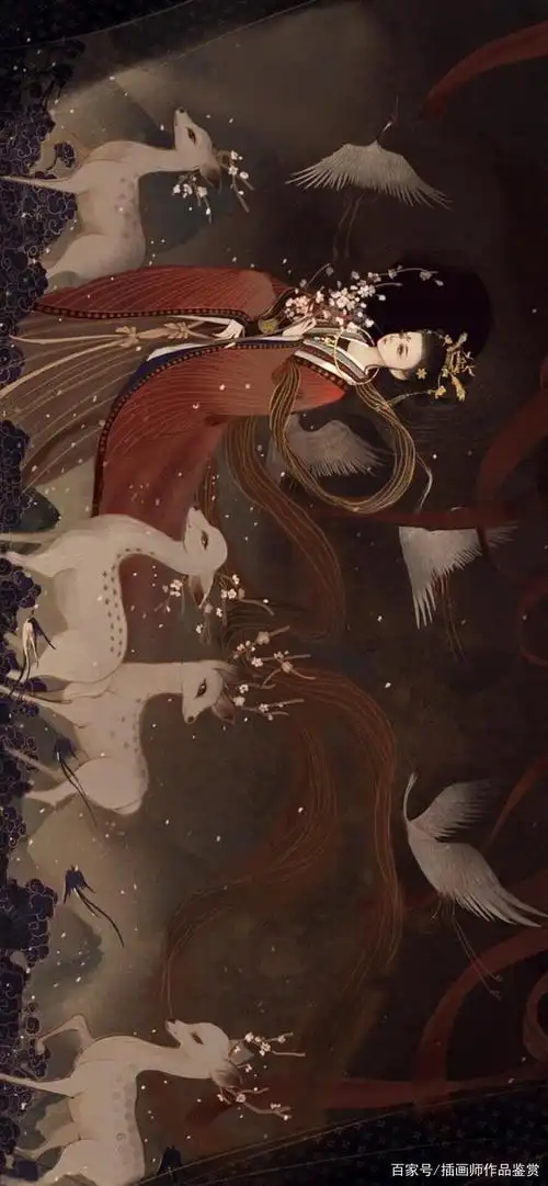 中国古风插画师舍溪:远赴人间惊鸿宴