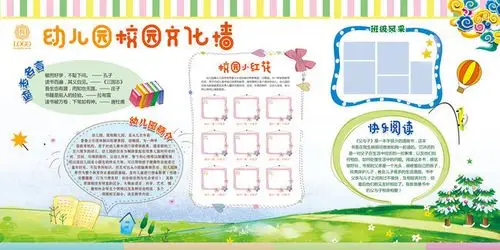 幼儿园校园文化墙模板素材-展板模板-百图汇素材网