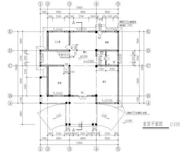 分享别墅小区cad施工图资料下载