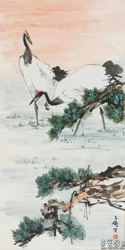 王雪涛《松鹤延年》