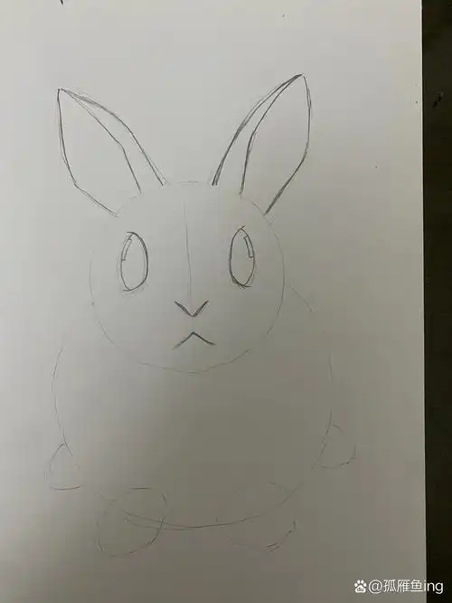 素描一只可爱的小兔子