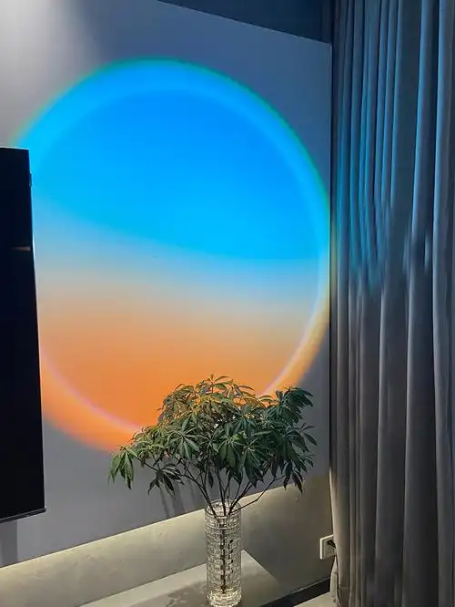 简霓网红新款halo日落灯客厅卧室床头直播海洋投影落日破晓夕阳氛围