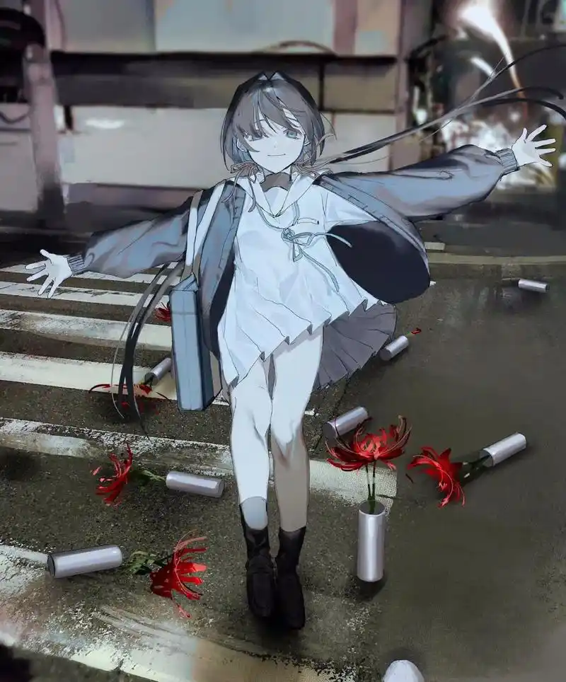 二次元 #动漫 #插画 #黑色系忧郁少女 #动漫壁纸  - 抖音