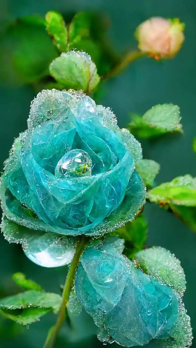 碎冰蓝玫瑰,他有一个很浪漫的花语:我送你的希望是星辰和大海. - 抖音
