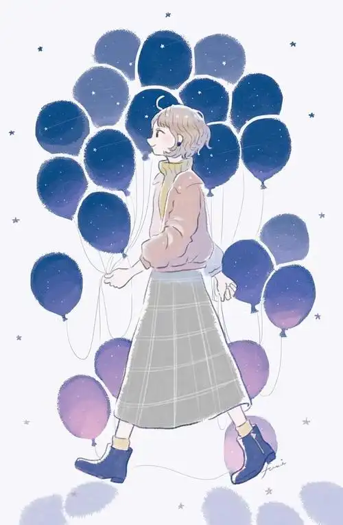 森系小清新插画作品,46张暖色调场景插画,女孩子都喜欢!