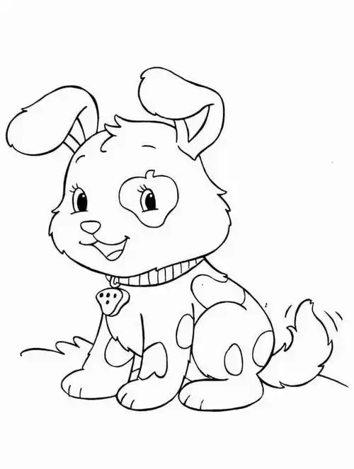 11张孩子们最喜欢的宠物狗狗卡通涂色简笔画