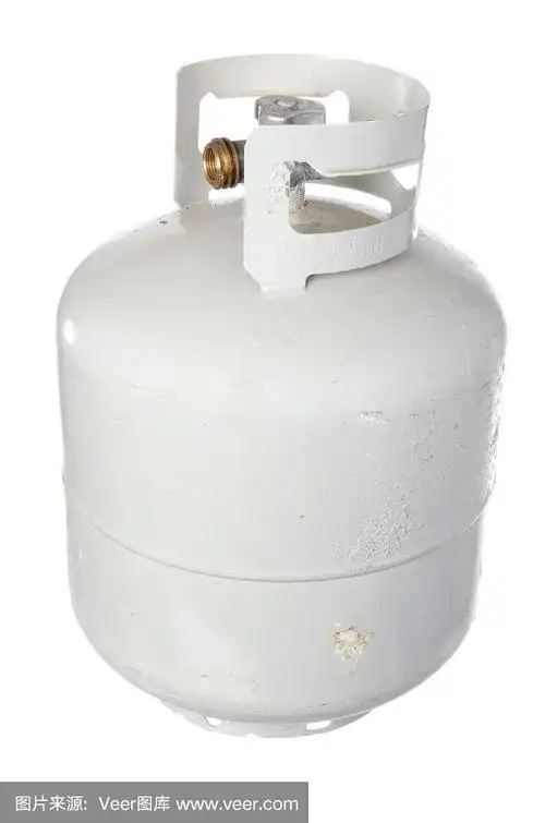 白色的丙烷罐