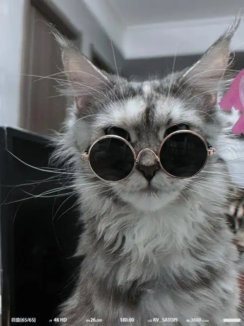 大佬#缅因猫  #缅因  #猫咪日常  #墨镜一带谁也不爱  #墨镜