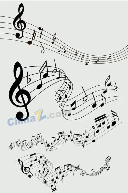 五线谱音符矢量设计素材矢量下载