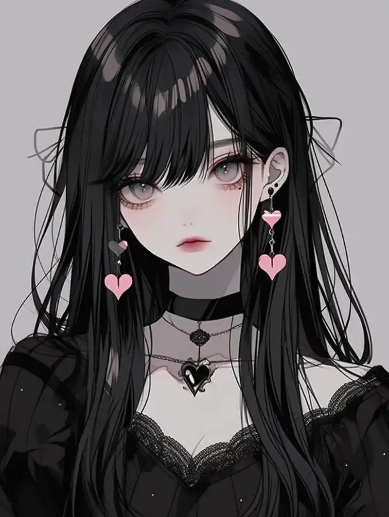 哥特风 暗黑 动漫头像|甜酷女孩