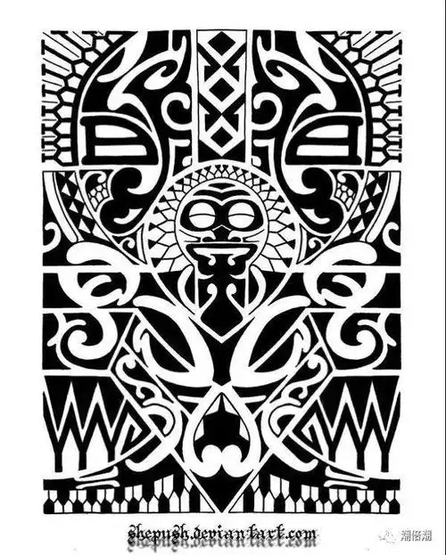 玛雅图腾|纹身手稿-郑州天龙纹身工作室