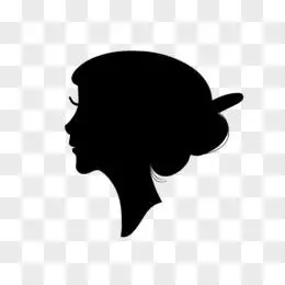 黑色人物头像剪影装饰元素