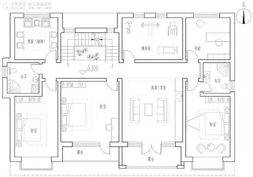 现代二层别墅设计图平面图
