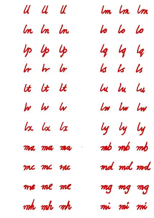 练习英文意大利手写体2