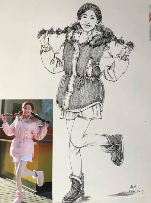 速写人物写生作品集真人照片速写美术作品