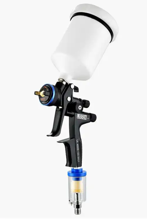 德国喷枪4000b汽车喷漆枪钣金油漆枪喷涂工具高雾化气动喷枪 原装银色