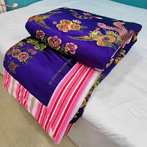 老式包边棉花被子面手手工条全棉被里子双人棉花被