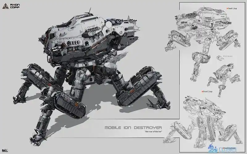 游戏机械科幻装甲武器战车概念设计参考素材 365p