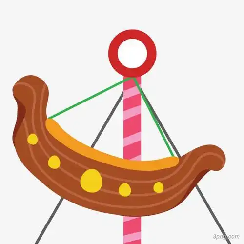 扁平化海盗船设计矢量图